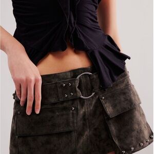 We The Free Black Mini Skirt